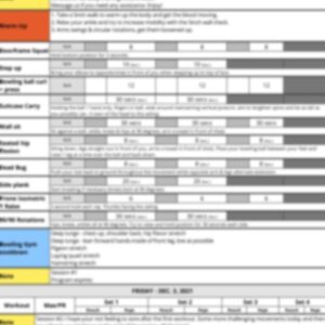 Sample Beginning bowling Program