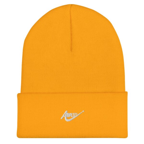 Cuffed Beanie White logo - Image 10