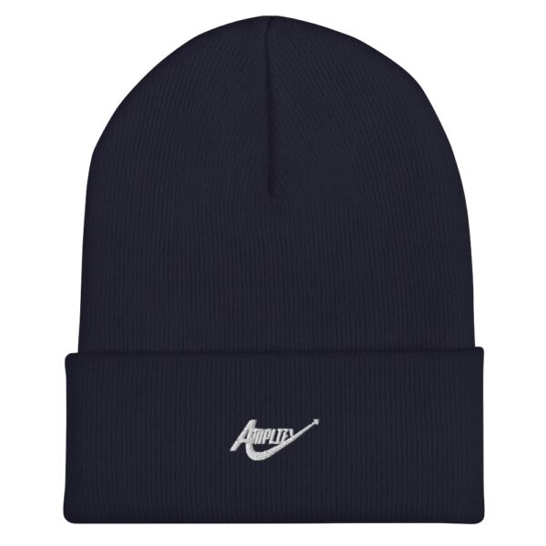 Cuffed Beanie White logo - Image 3