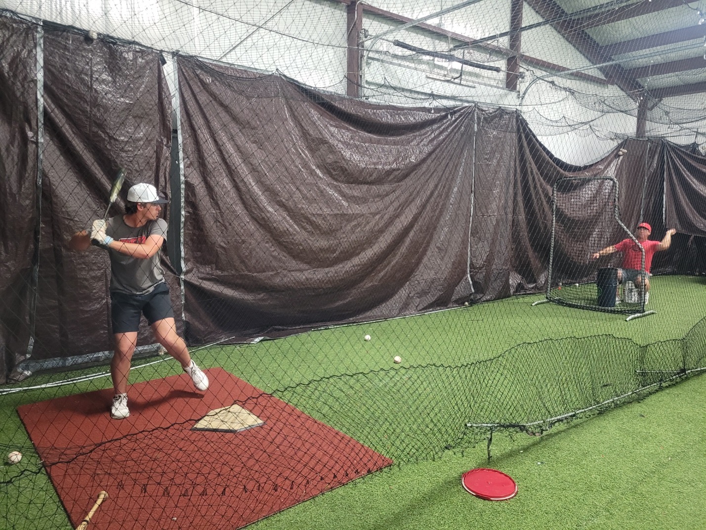 Pitching/hitting cage